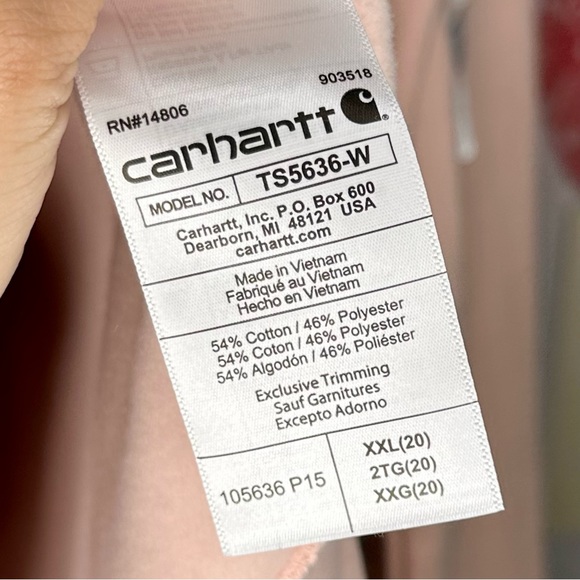 NWT Carhartt Rain Defender Relaxed Fit Midweight C Logo Graphic Ash RoseSize XXL - Picture 10 of 12